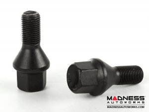 smart fortwo Lug Bolt Set - 451 model - Farad - Set of 12 - M12x1.5 - Ball Seat - Custom Black Finish